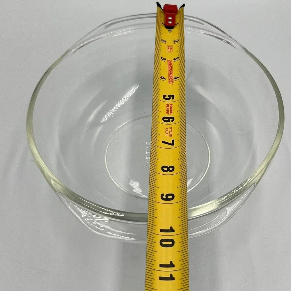 Pyrex Casserole Dish Unisex 2qt Clear Very Good 024 Round Glass Baking Bowl